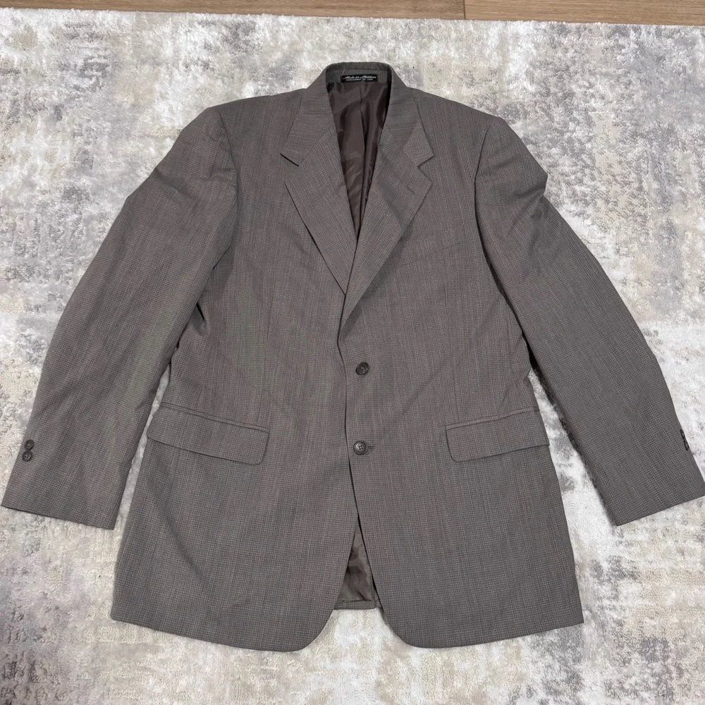 Kilburne and Finch Sport Coat Brown Wool Blend Men's Blazer 42L/36W